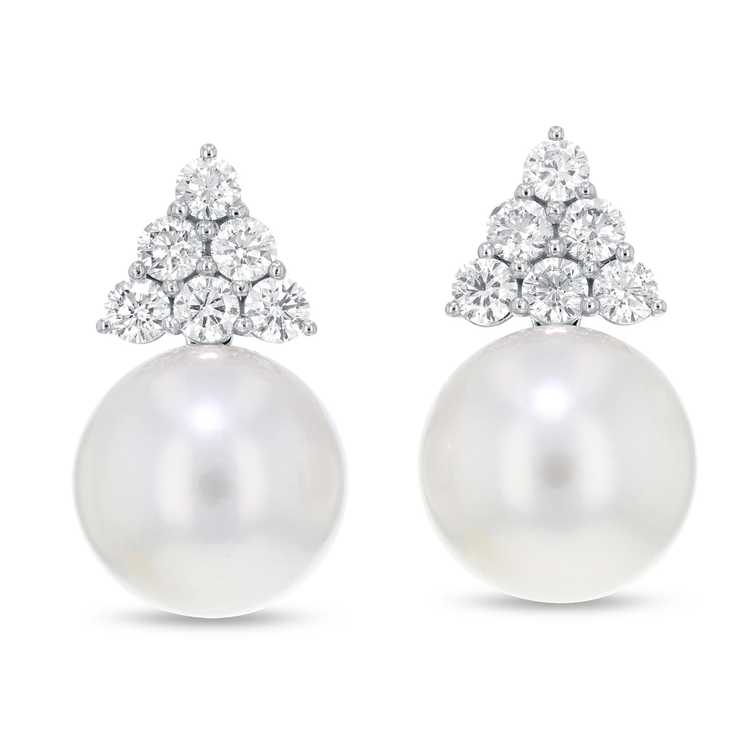 18K White Gold South Sea Pearl Earrings (E2133) – R&R Jewelers