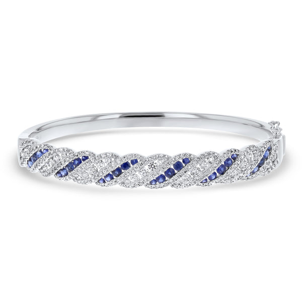 18ct white gold rainbow sapphire bangle | Jamieson & Carry - Jamieson &  Carry