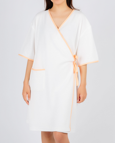 White Maternity Hospital Gown Delivery Robe