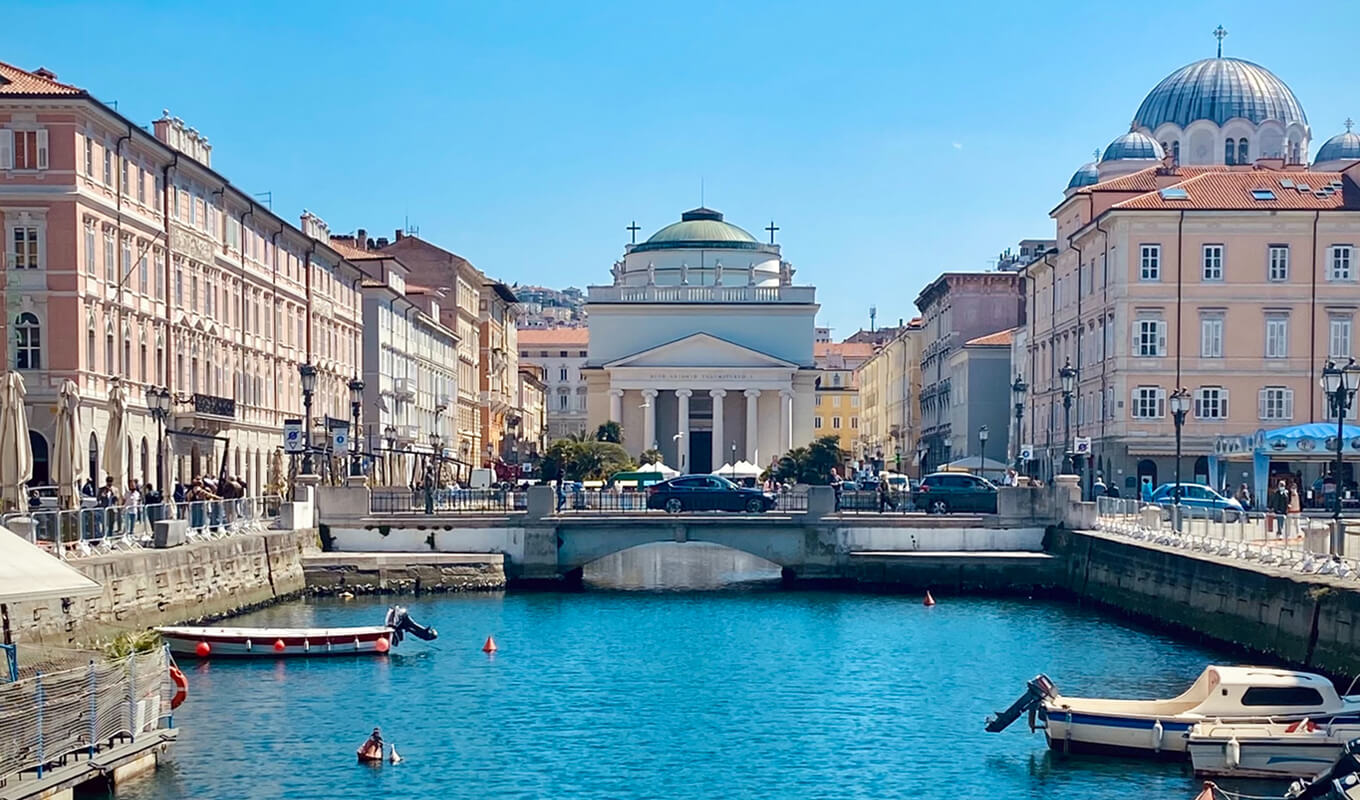 The Canal Grande of Trieste in the very northeast corner of Italy