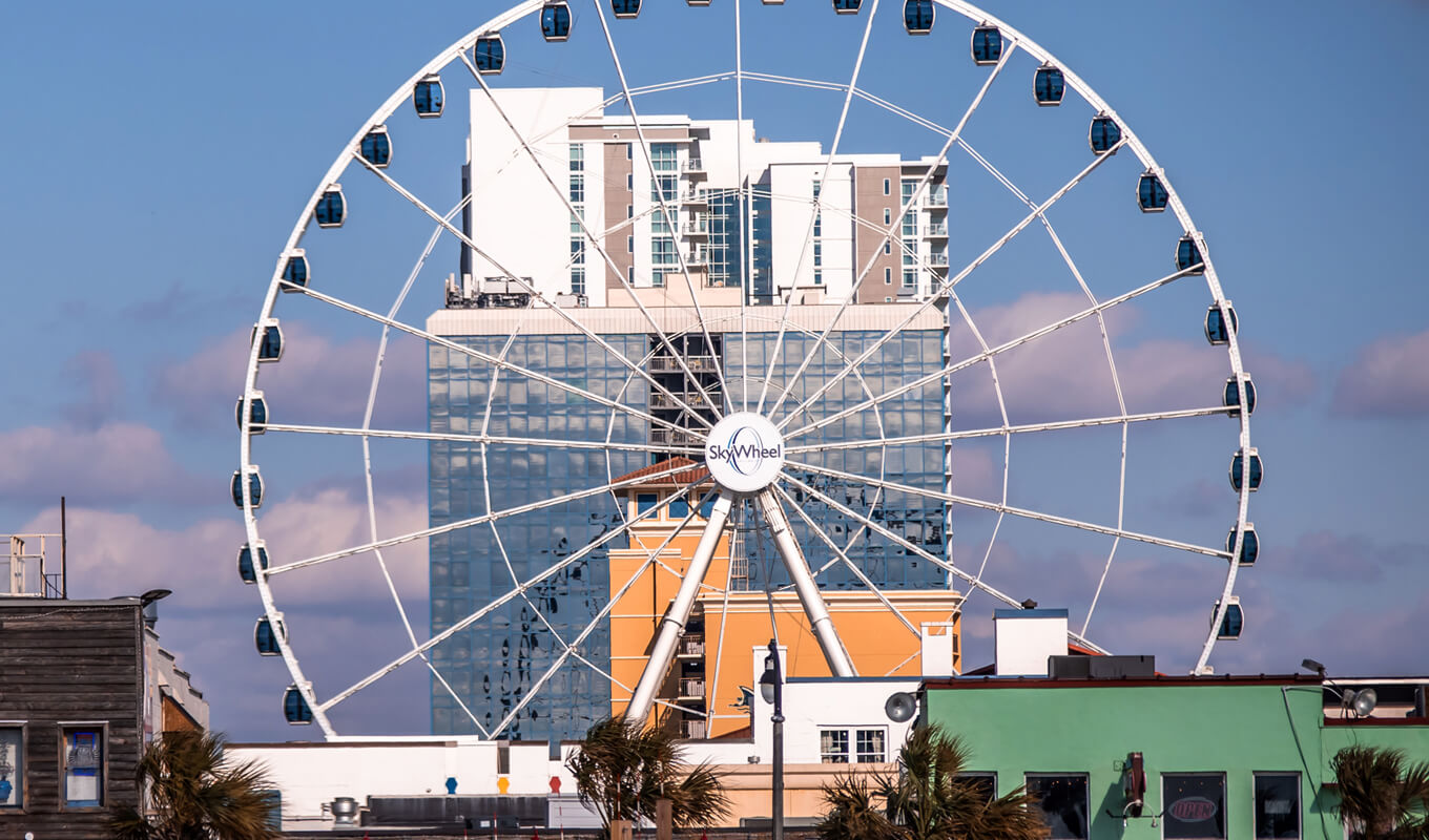 Riding a skywheel, Myrtle beach