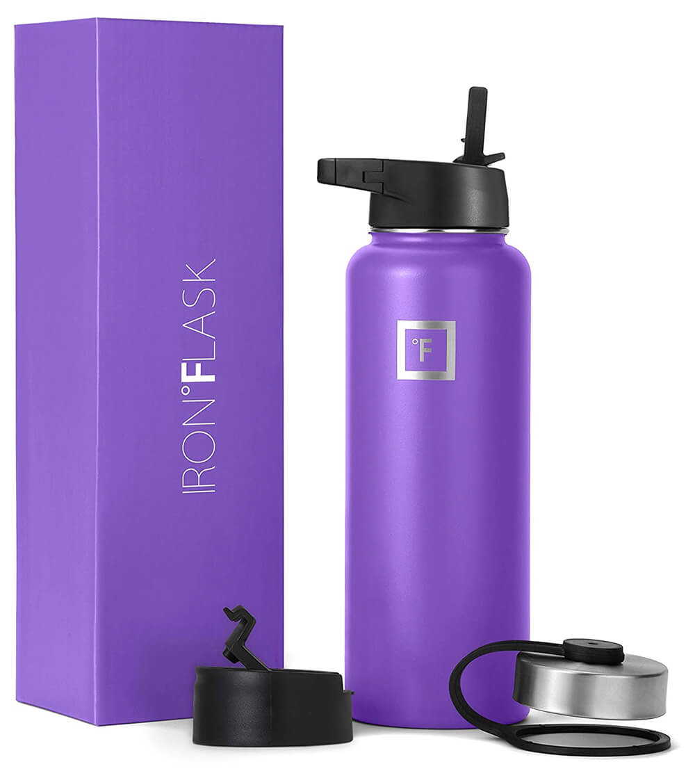 Violet Iron flask sports water bottle thermo mug