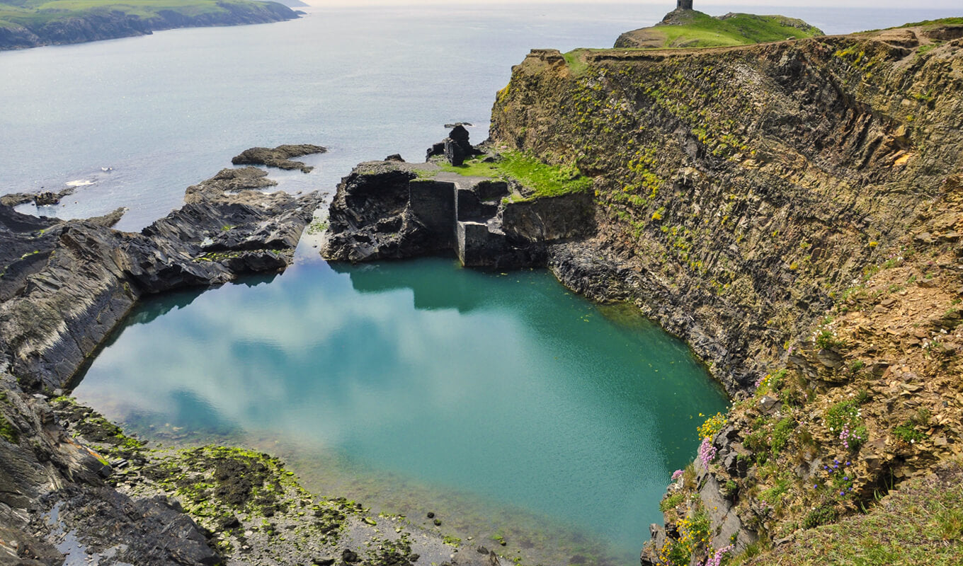 Blue lagoon, Abereiddy, Pembrokeshire Wales