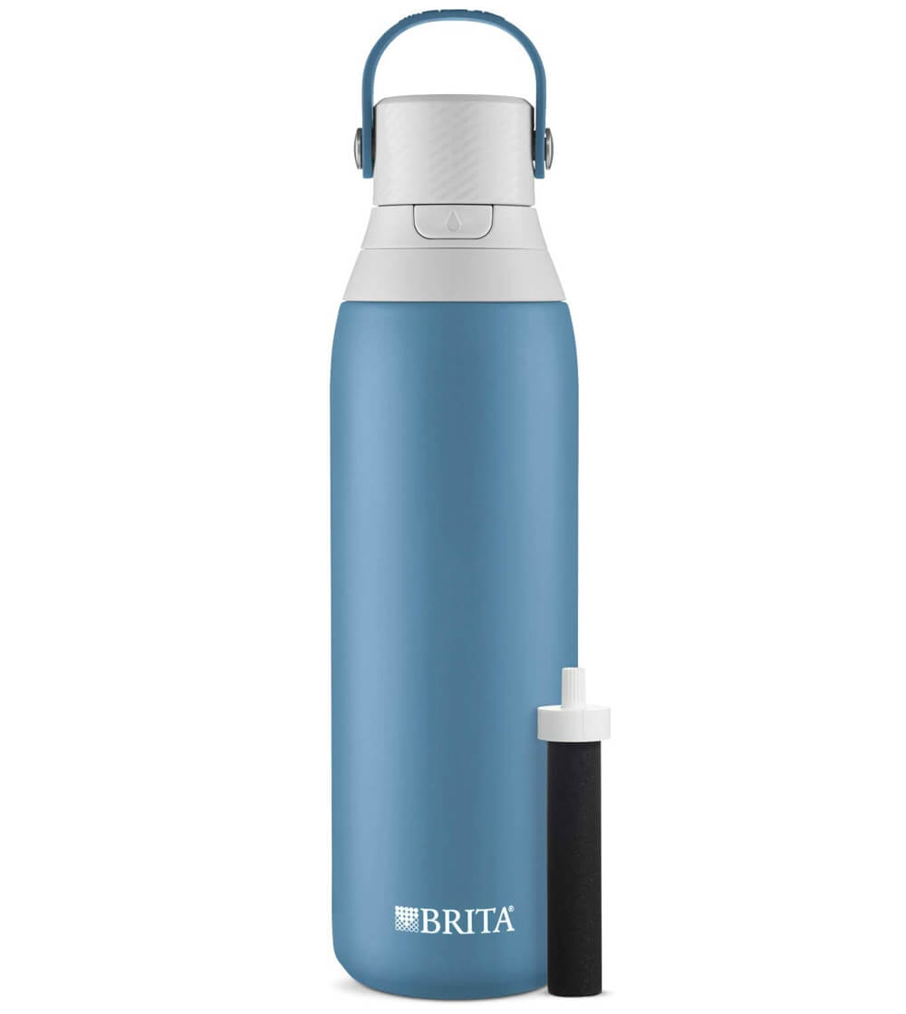 Blue jay brita stainless steel water filter bottle