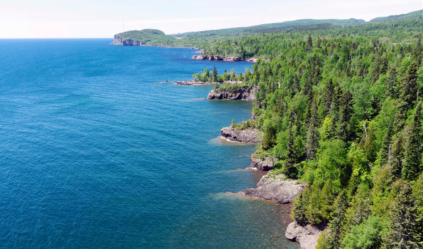 Aerial view of Lake Superior