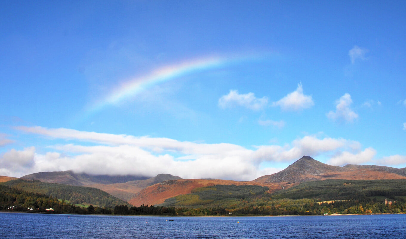Rainbow in the sky of Isle of Arran