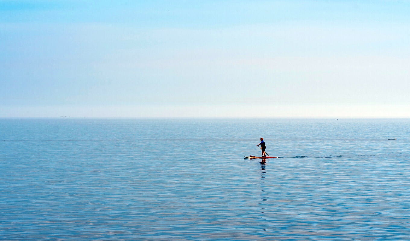 Man paddle boarding on the Lake