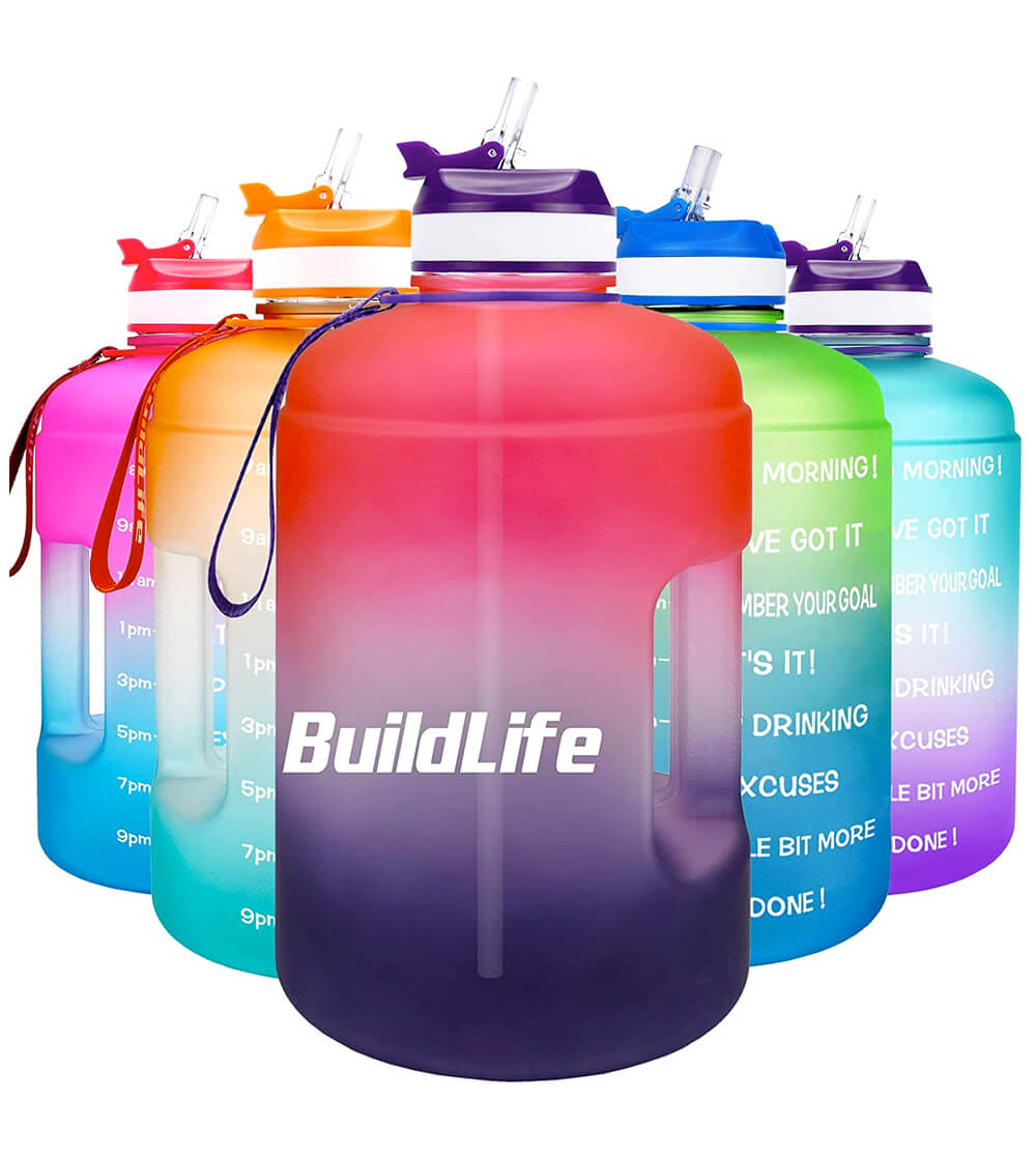 Simple Modern 1-Gallon Tritan Plastic Water Bottle with Straw Lid & Ounce  Markers (Assorted Colors)