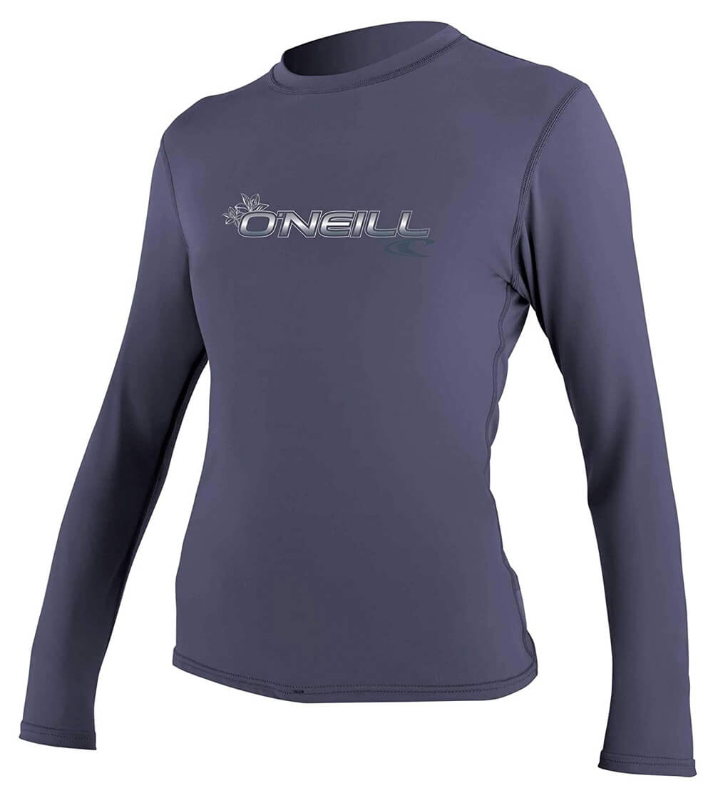 Black Oneill women basic skins long sleeve rashguard