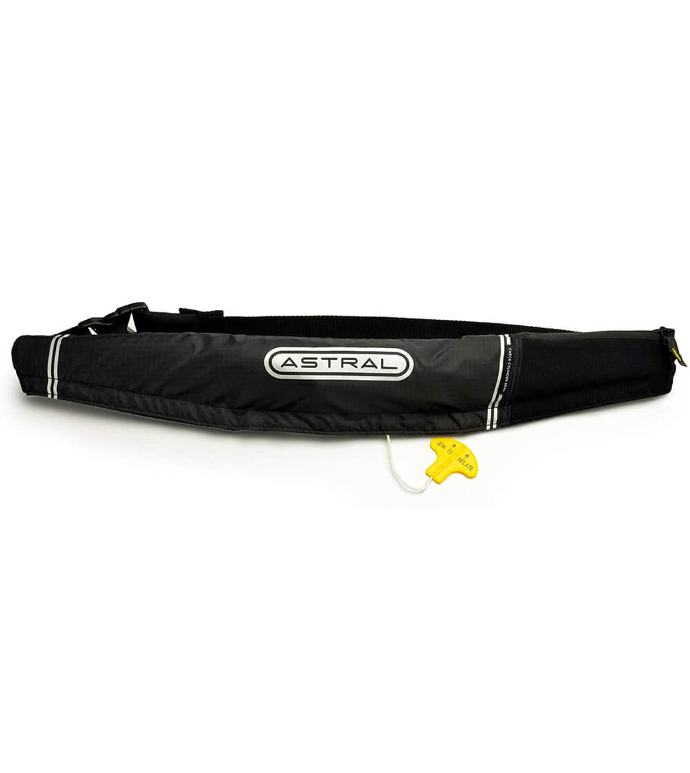 Universal black astral airbelt inflatable pfd belt