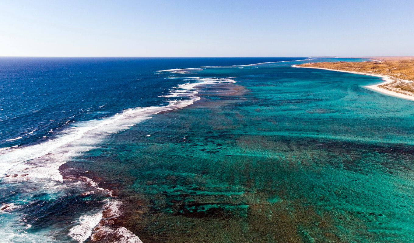 Aerial view of Ningaloo reefs, Western Australia