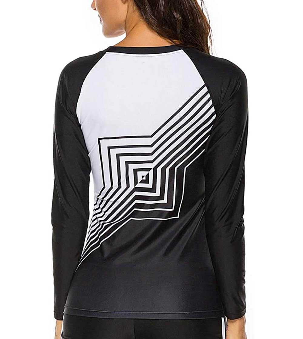 Black wolddress womens longsleeve rashguard