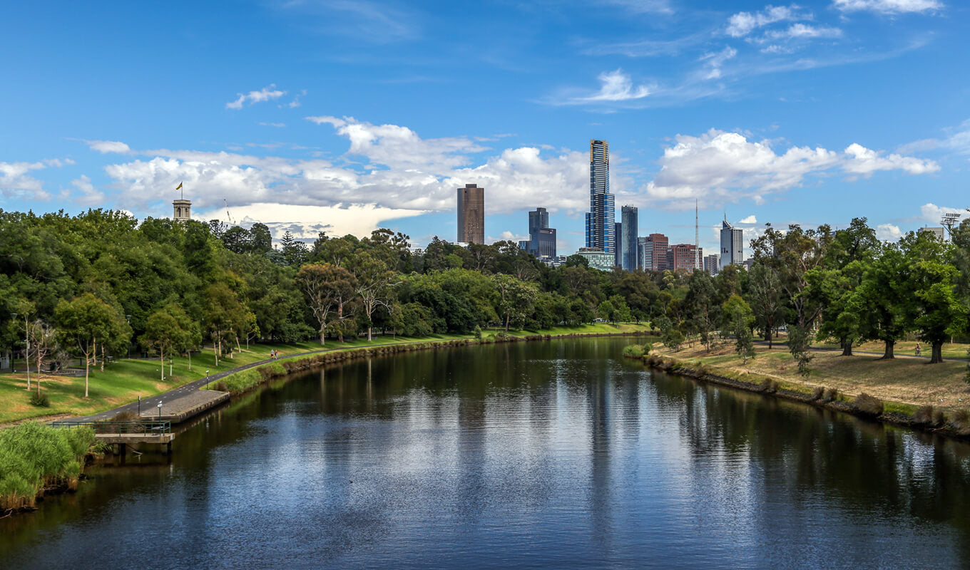 Skyline of Melbourne city Business District, Victoria Australia