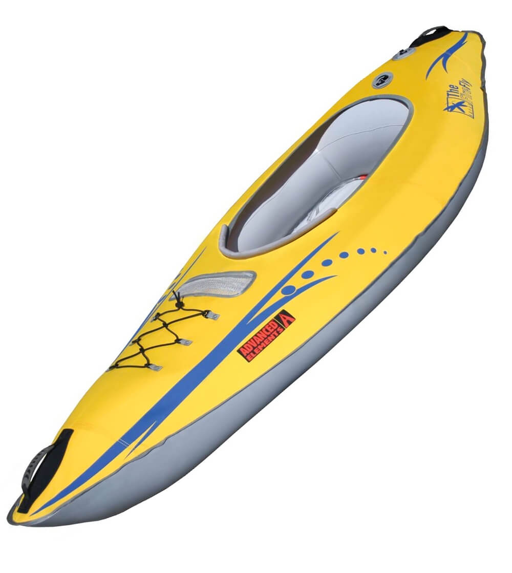 Yellow firefly lightweight and compact inflatable kayak