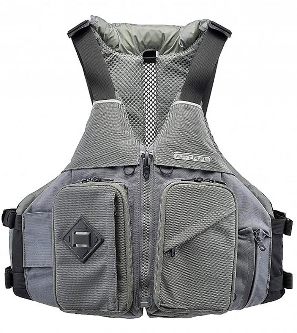 Gray astral ronny fischer high end kayak life vest