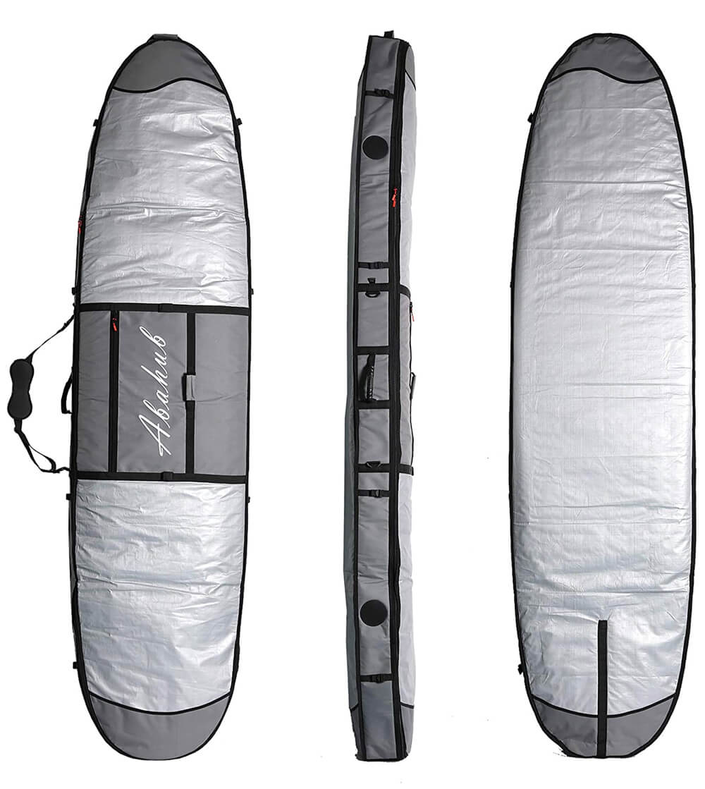 Silver paddle board cover case