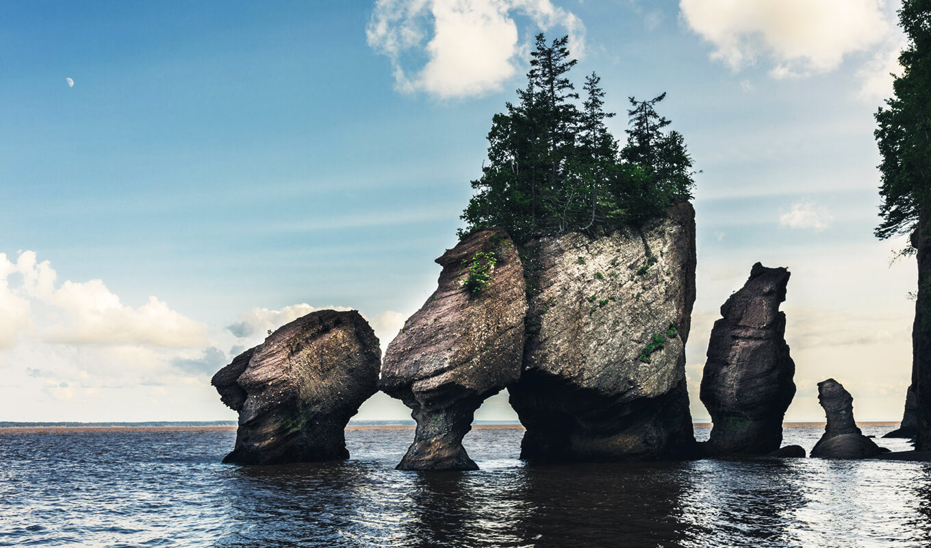 Natural stone carved at Bay of Fundy, Nova Scotia