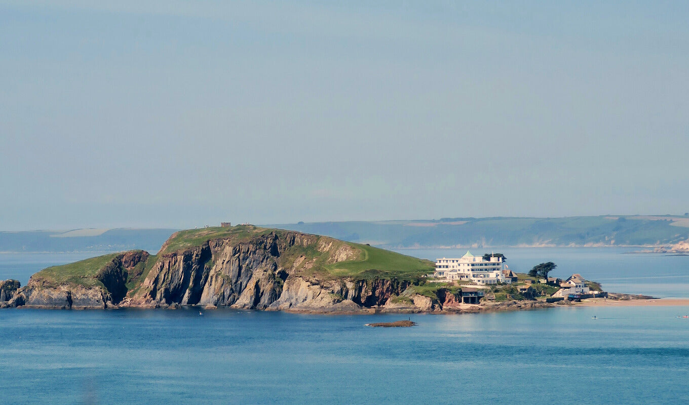 White mansion built in the Burgh Island