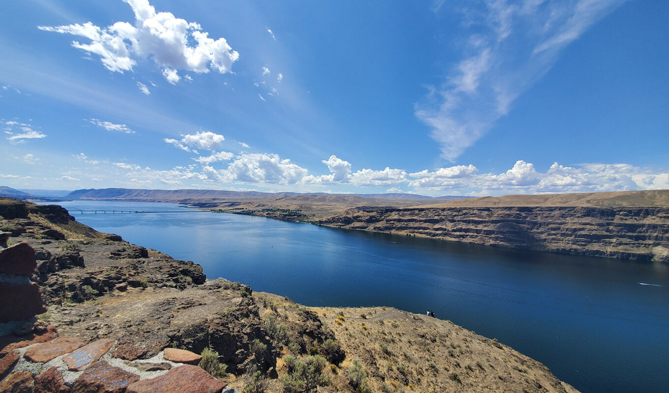 Columbia River im Nordwesten von Washington