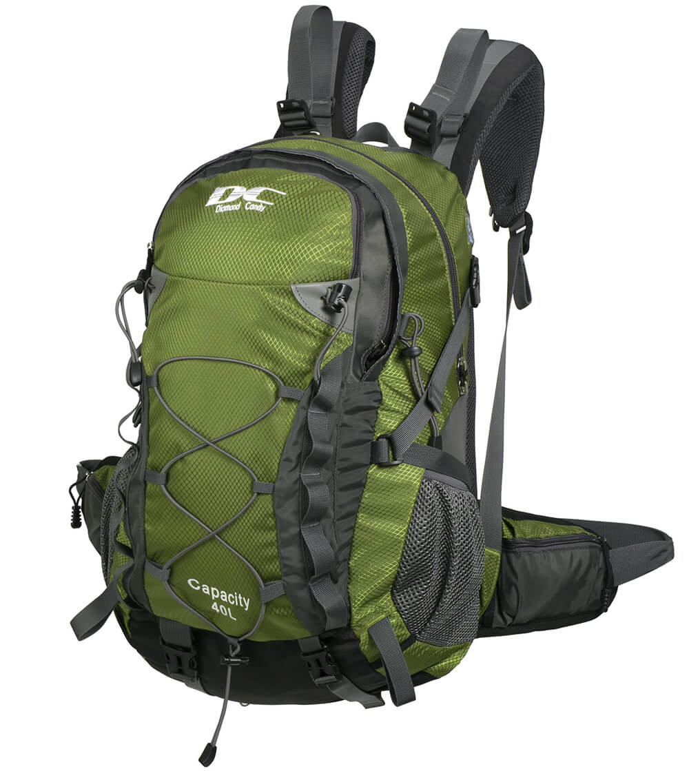 Army green Diamond Candy waterproof hiking backpack