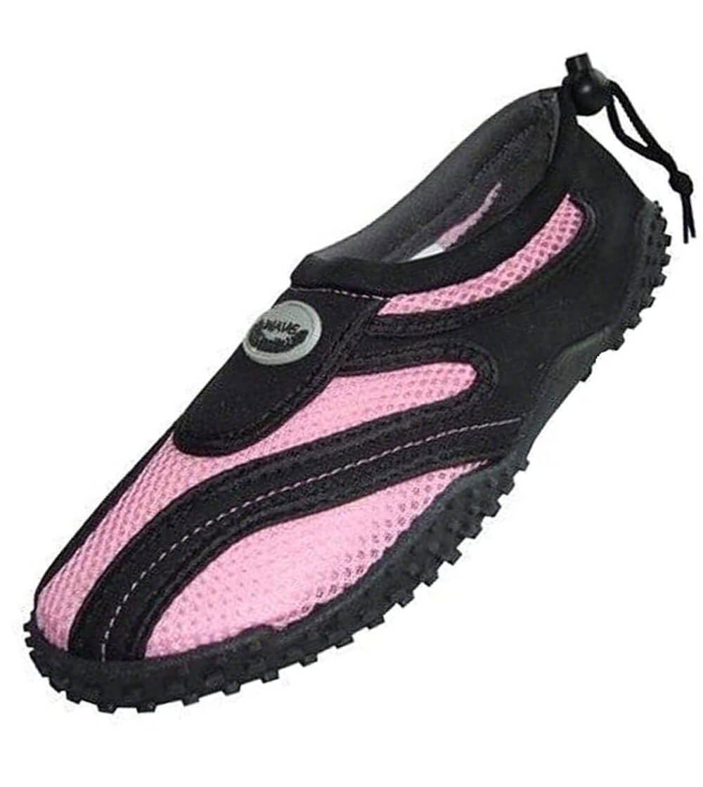 Pink aqua wave water shoes