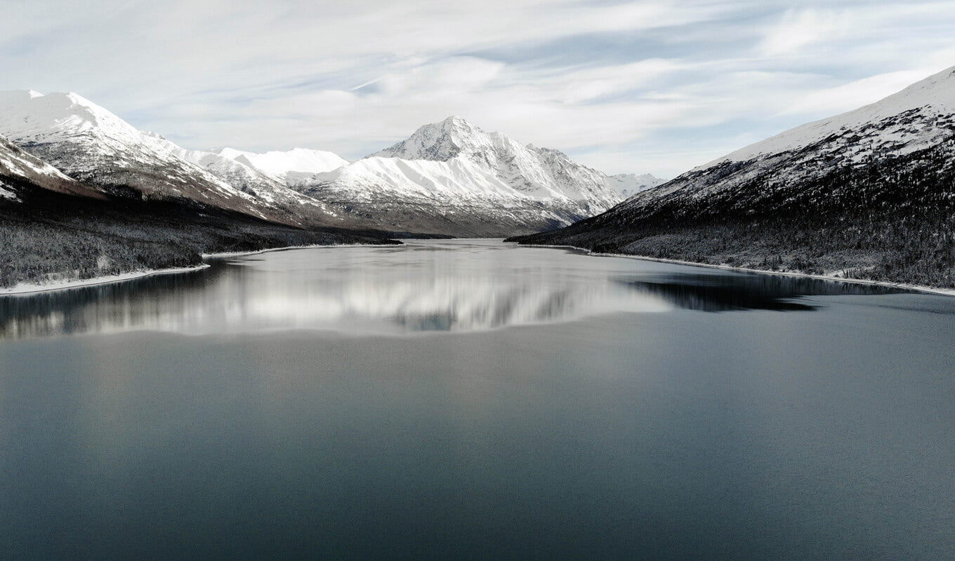 Eklutna Lake accessed via Chugach State Park