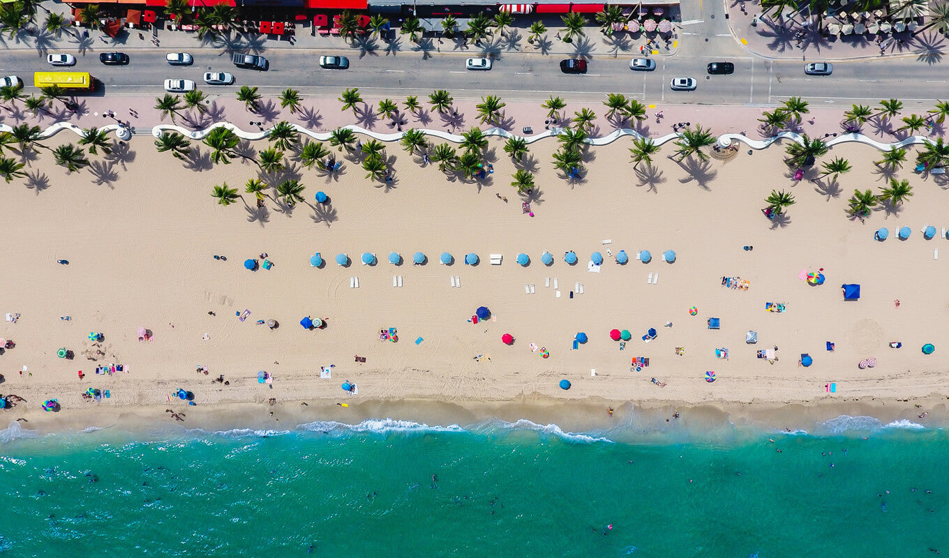 Aerial view of the Fort Lauderdale beach