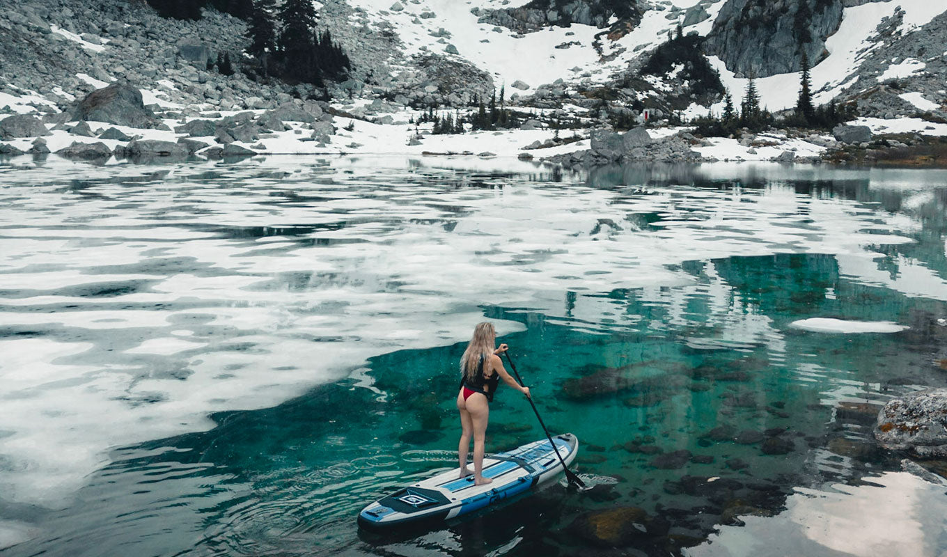 Paddleboard in winter