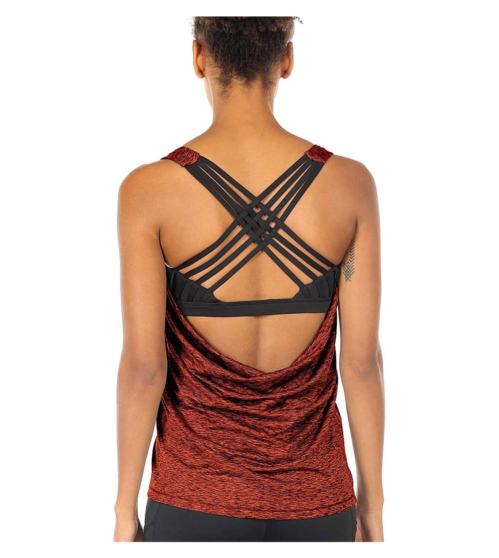 Icyzone yoga tops workouts clothes