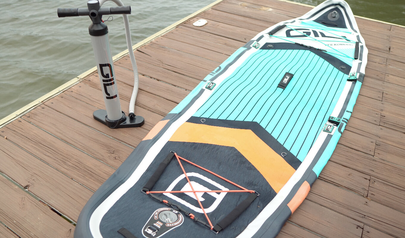 Gili dual action pump with komodo SUP board