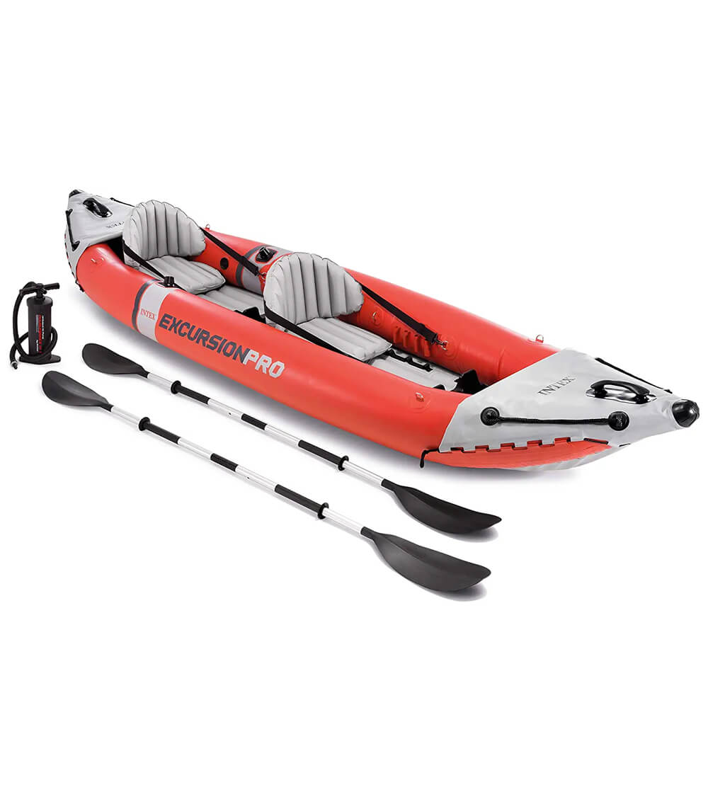 Intex excursion pro kayak series, two person red kayak