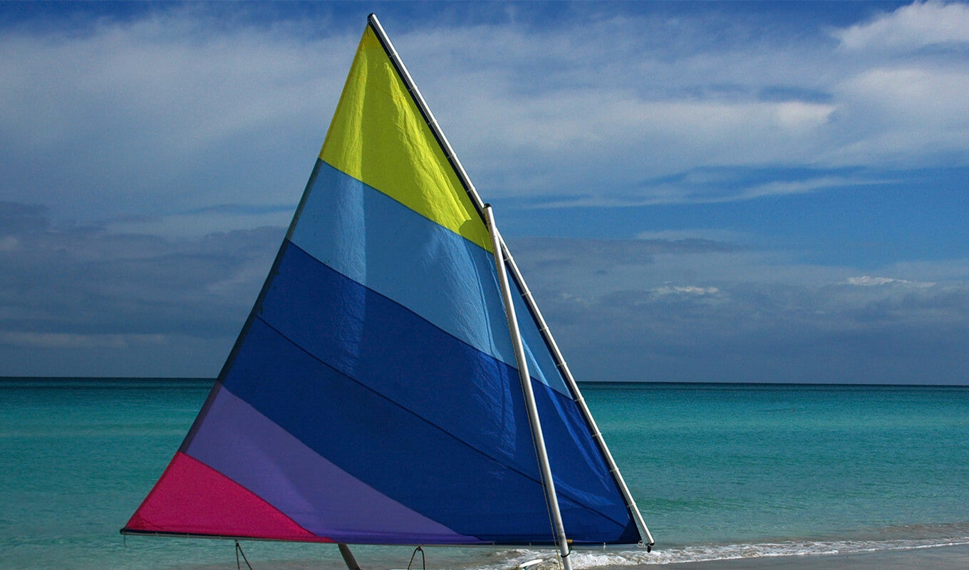 Colorful kayak sail design
