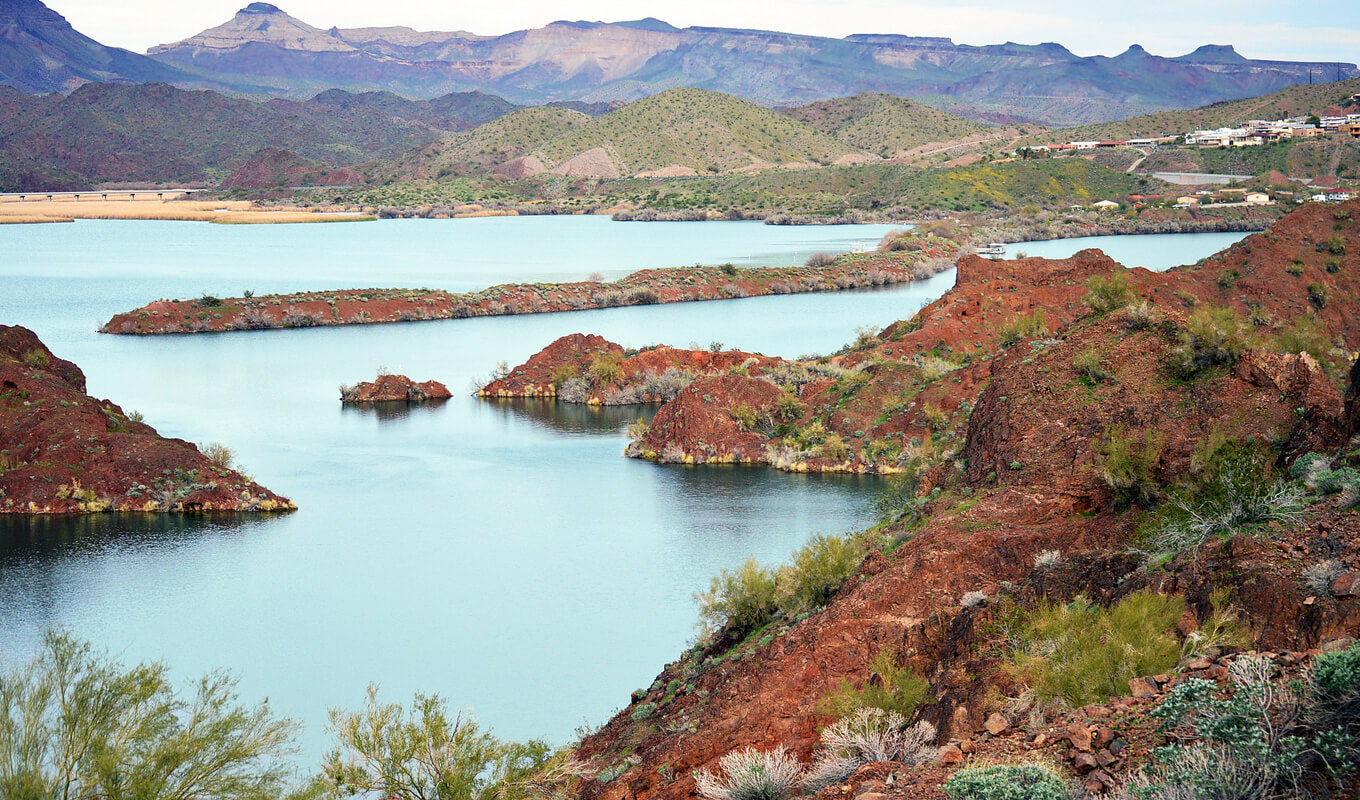 Red rock island in lake havasu