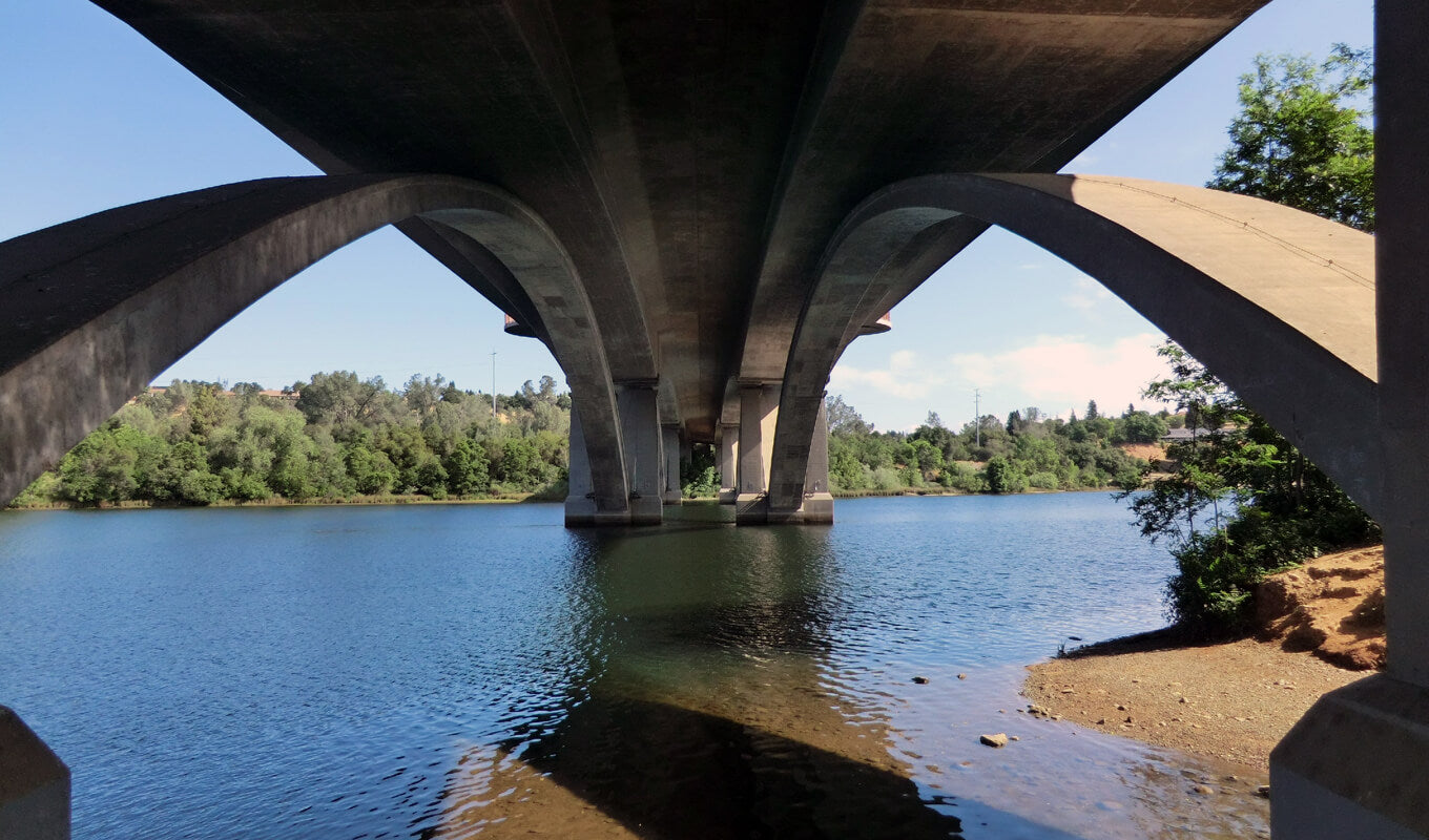 Lake natoma body of water under the bridge