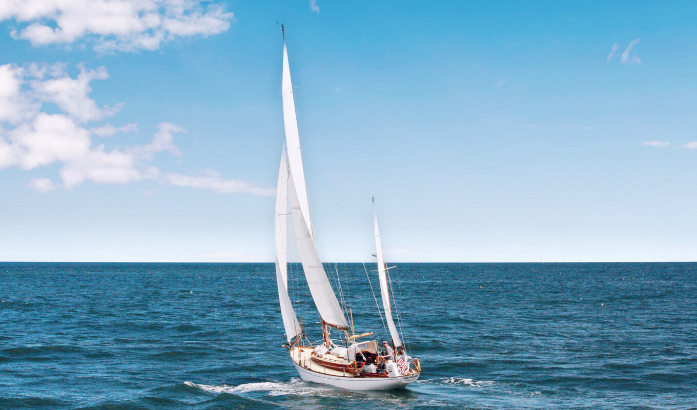 Boat in casco bay, portland