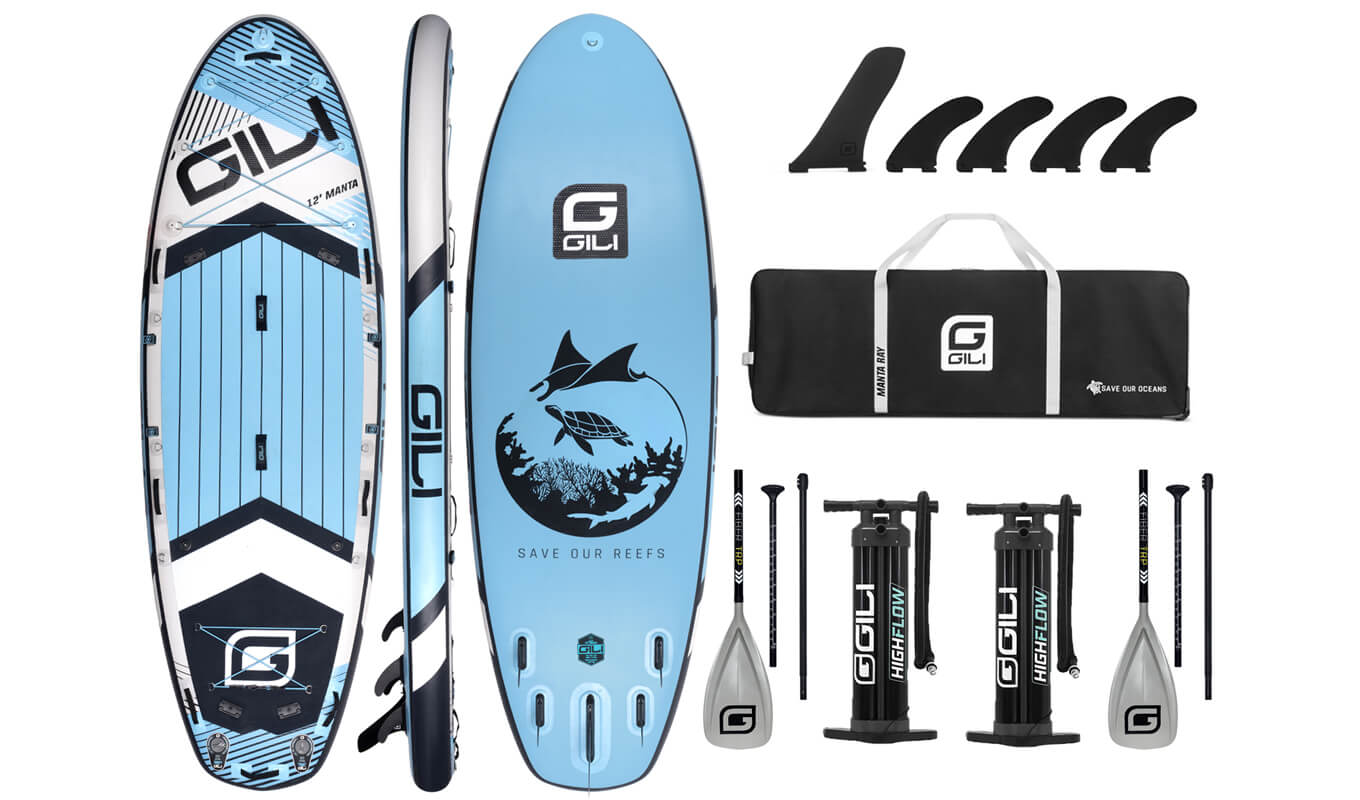 Manta ray inflatable paddle boards package