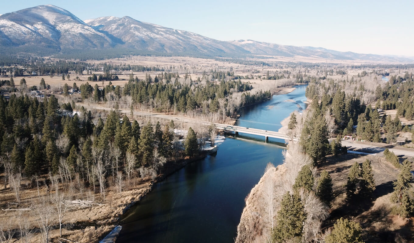 Bitterroot-Fluss in Montana