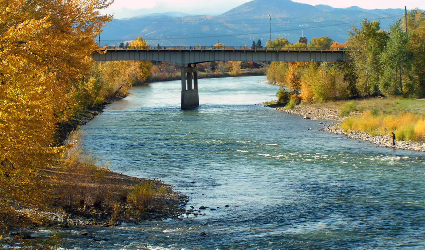 Clark foot river in Missoula, Montana