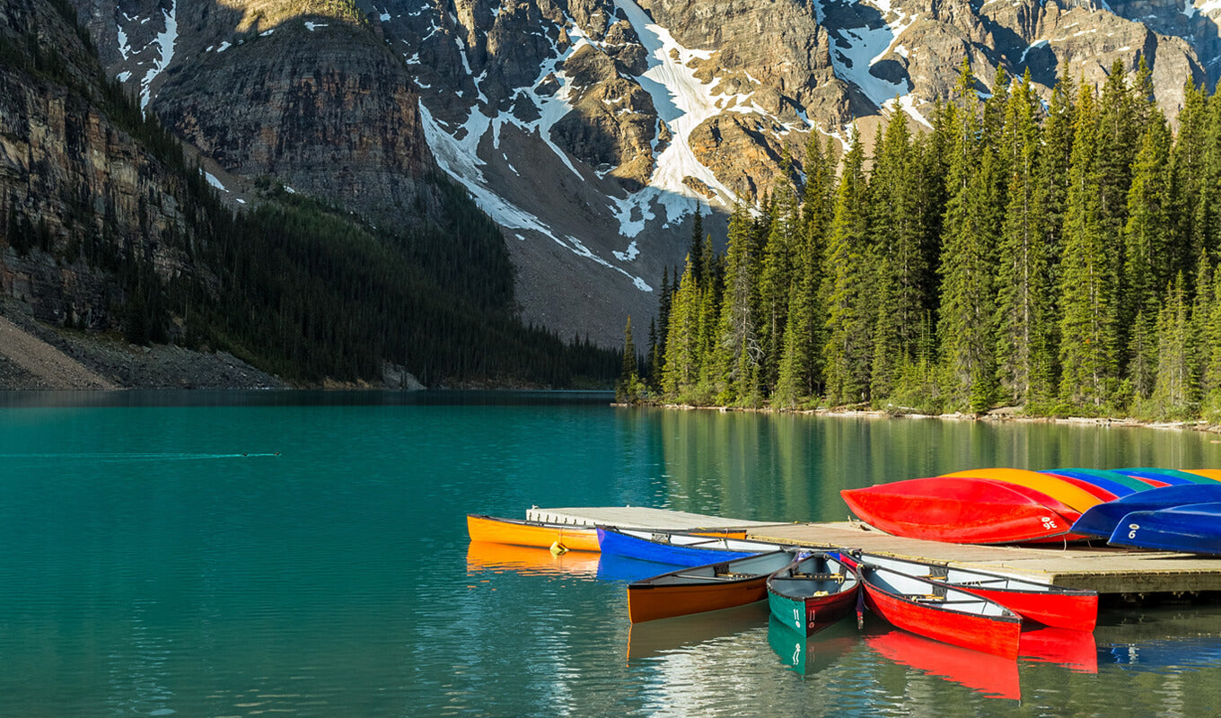 Kayaks on Moraine Lake