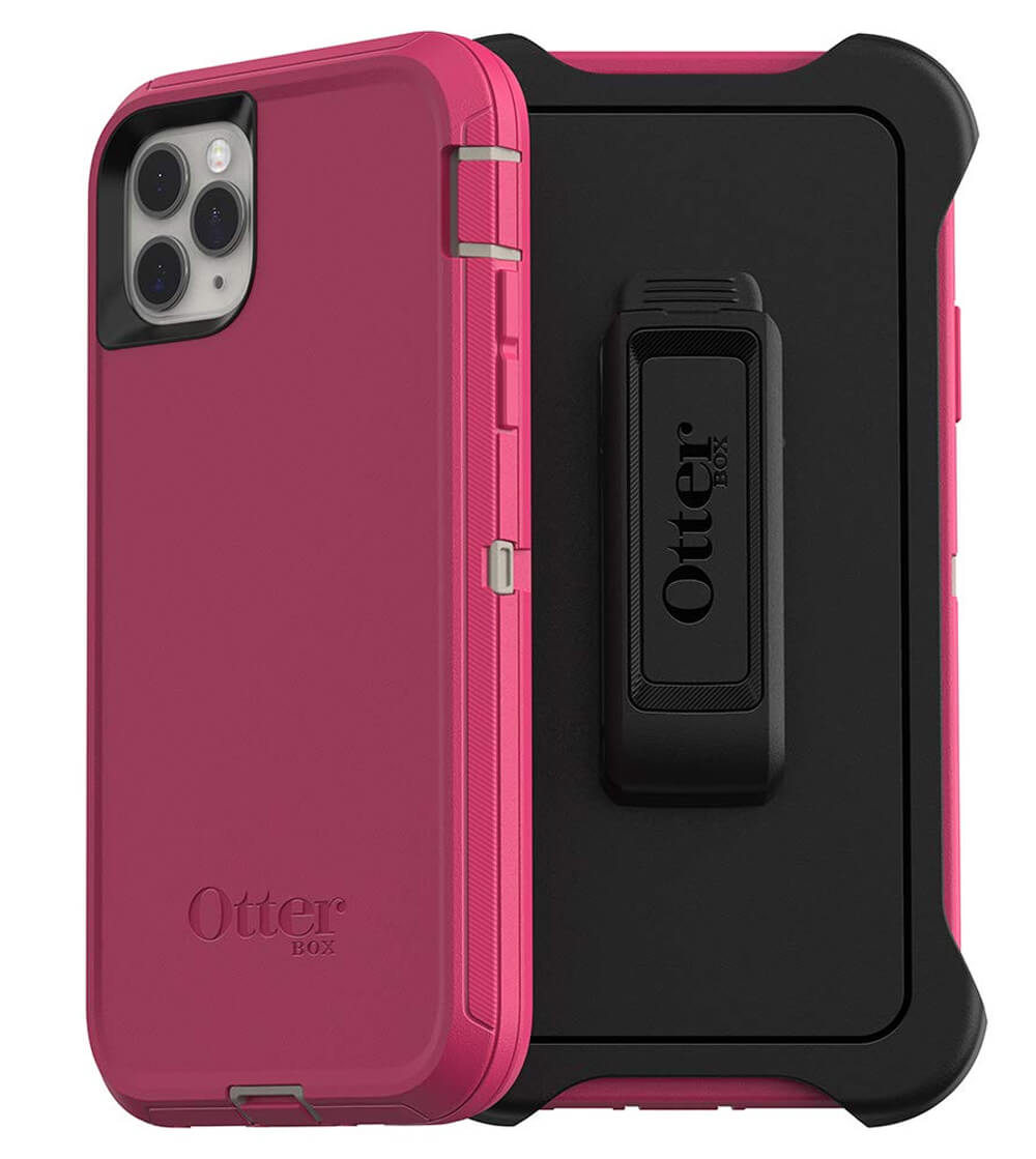 Pink OtterBox defender waterproof case for iphone