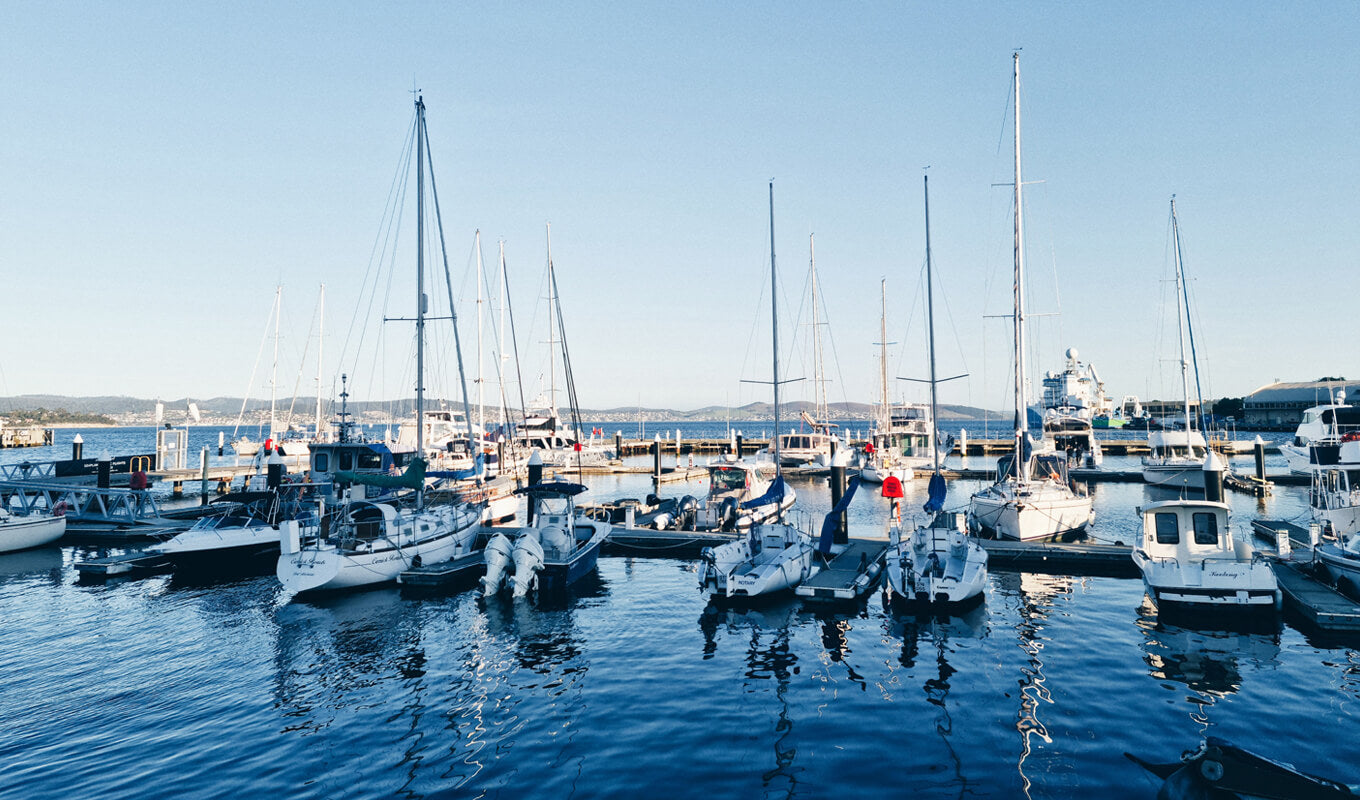 Yacht at Hobart harbour