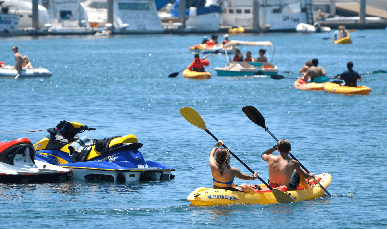 Paddle Board Kalifornien - Hafen am Meer