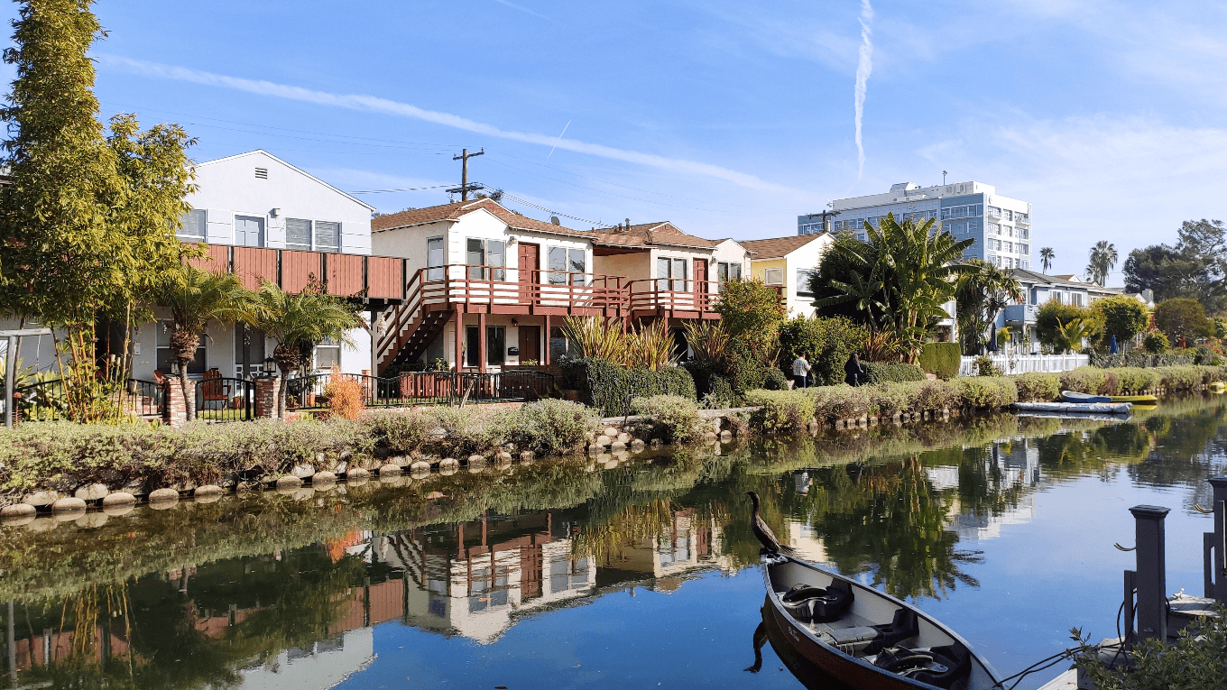 Paddle Board Kalifornien - Historisches Viertel des Kanals von Venedig