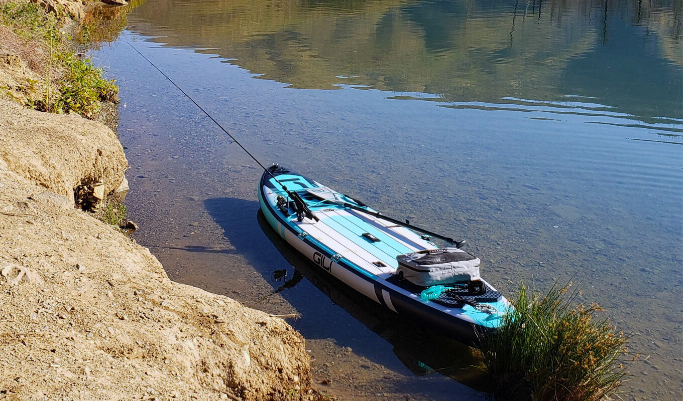 GILI inflatable board with a fishing rod holder