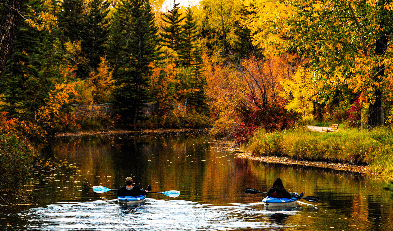 Kayaking on different seasons