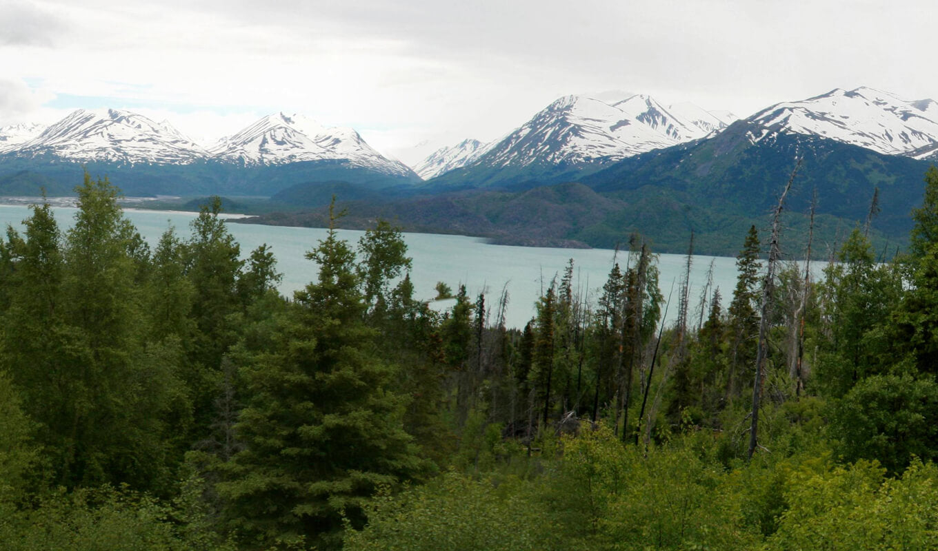 Skilak lake melted glacier water