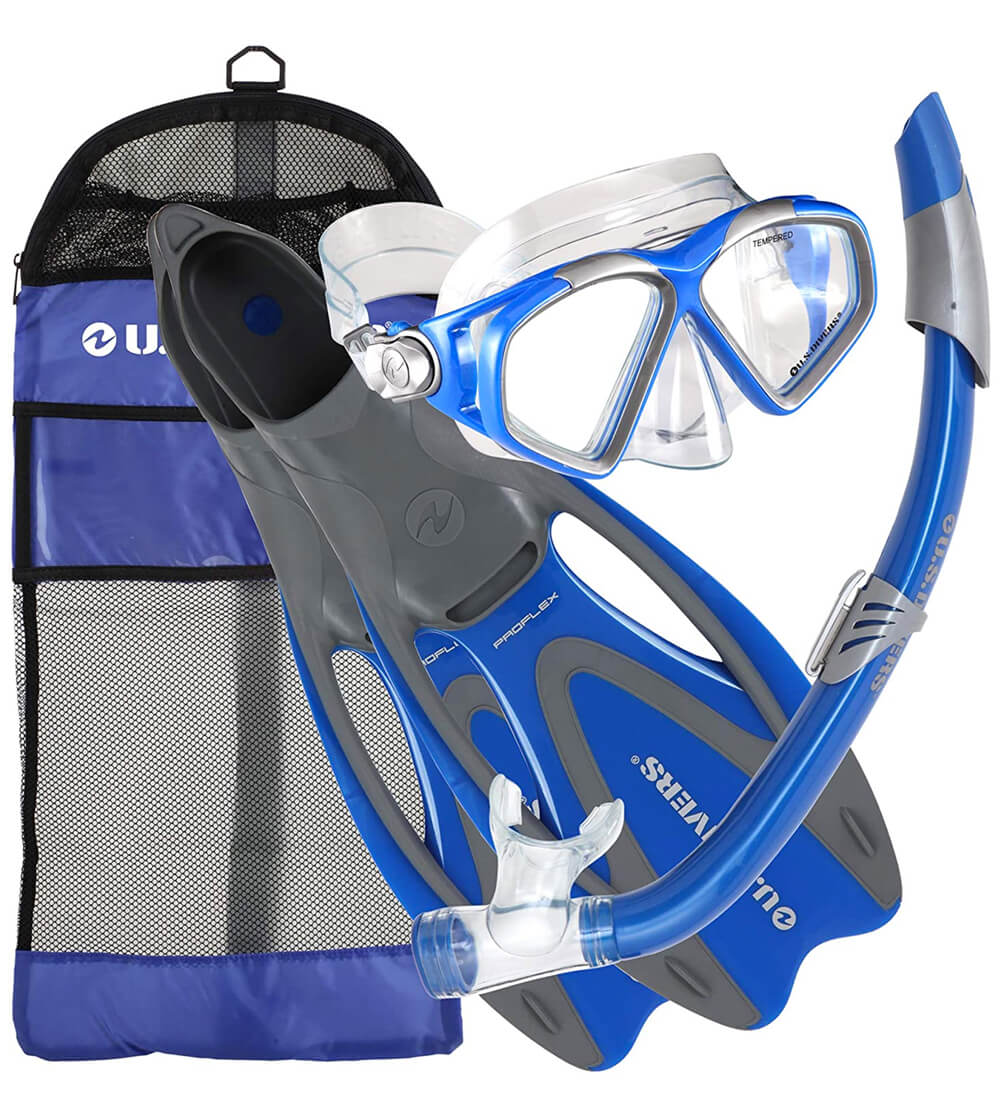 Semi-dry snorkel divers cozumel snorkeling set