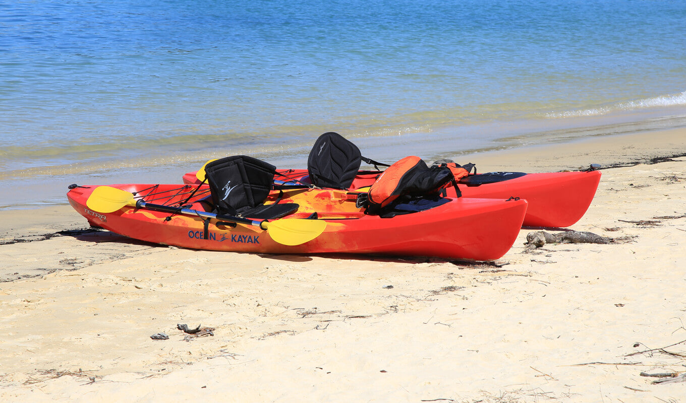 Fishing kayak on a beach