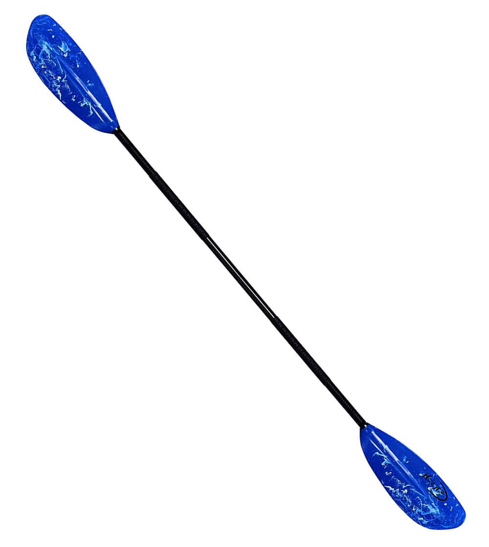 White wolf kayak paddle carbon fiber blue blade