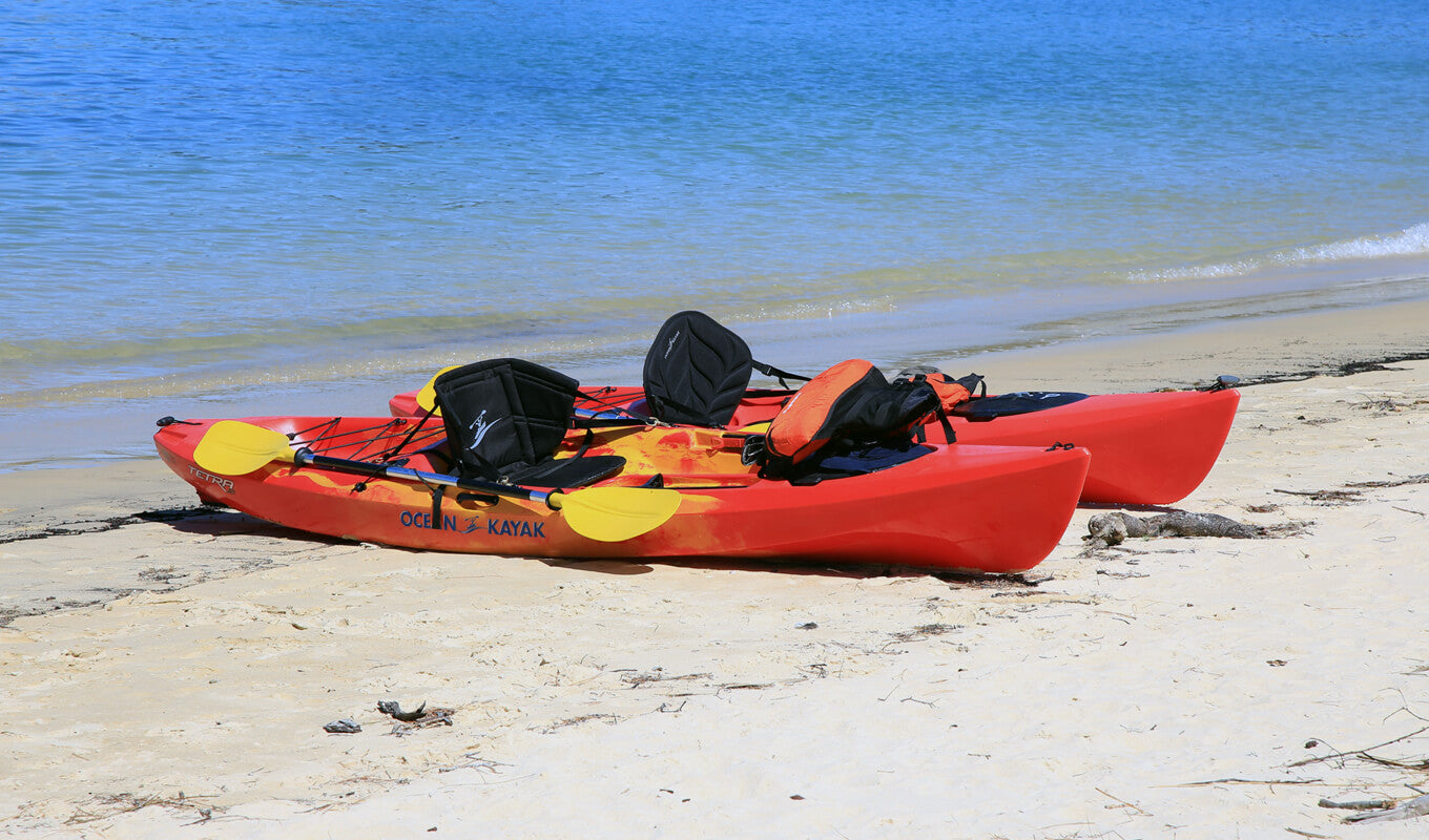 Ocean kayak with black kayak seat